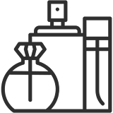 Outline of various perfume containers